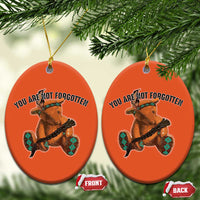 Orange Shirt Day Memorial Bear Christmas Ceramic Ornament You Are Not Forgotten Stolen Children Tribute - Wonder Print Shop