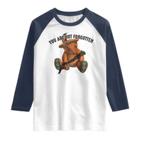 Orange Shirt Day Memorial Bear Raglan Shirt You Are Not Forgotten Stolen Children Tribute - Wonder Print Shop