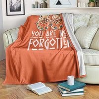Orange Shirt Day Memorial Moccasins Throw Blanket You Are Not Forgotten Indigenous Remembrance for Stolen Children - Wonder Print Shop