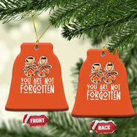 Orange Shirt Day Memorial Moccasins Christmas Ceramic Ornament You Are Not Forgotten Indigenous Remembrance for Stolen Children - Wonder Print Shop