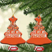 Orange Shirt Day Memorial Moccasins Christmas Ceramic Ornament You Are Not Forgotten Indigenous Remembrance for Stolen Children - Wonder Print Shop