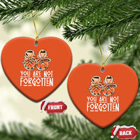 Orange Shirt Day Memorial Moccasins Christmas Ceramic Ornament You Are Not Forgotten Indigenous Remembrance for Stolen Children - Wonder Print Shop