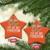 Orange Shirt Day Memorial Moccasins Christmas Ceramic Ornament You Are Not Forgotten Indigenous Remembrance for Stolen Children - Wonder Print Shop