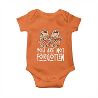 Orange Shirt Day Memorial Moccasins Baby Onesie You Are Not Forgotten Indigenous Remembrance for Stolen Children - Wonder Print Shop