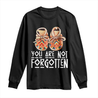 Orange Shirt Day Memorial Moccasins Long Sleeve Shirt You Are Not Forgotten Indigenous Remembrance for Stolen Children - Wonder Print Shop
