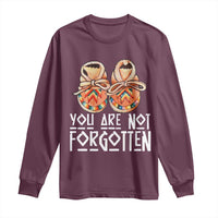 Orange Shirt Day Memorial Moccasins Long Sleeve Shirt You Are Not Forgotten Indigenous Remembrance for Stolen Children - Wonder Print Shop
