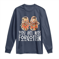 Orange Shirt Day Memorial Moccasins Long Sleeve Shirt You Are Not Forgotten Indigenous Remembrance for Stolen Children - Wonder Print Shop