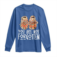 Orange Shirt Day Memorial Moccasins Long Sleeve Shirt You Are Not Forgotten Indigenous Remembrance for Stolen Children - Wonder Print Shop