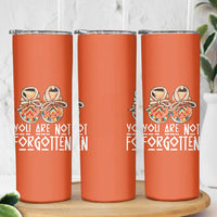 Orange Shirt Day Memorial Moccasins Skinny Tumbler You Are Not Forgotten Indigenous Remembrance for Stolen Children - Wonder Print Shop