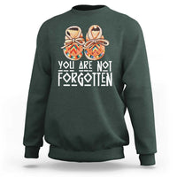 Orange Shirt Day Memorial Moccasins Sweatshirt You Are Not Forgotten Indigenous Remembrance for Stolen Children - Wonder Print Shop