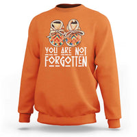 Orange Shirt Day Memorial Moccasins Sweatshirt You Are Not Forgotten Indigenous Remembrance for Stolen Children - Wonder Print Shop