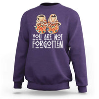 Orange Shirt Day Memorial Moccasins Sweatshirt You Are Not Forgotten Indigenous Remembrance for Stolen Children - Wonder Print Shop