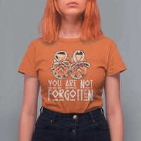 Orange Shirt Day Memorial Moccasins T Shirt For Women You Are Not Forgotten Indigenous Remembrance for Stolen Children - Wonder Print Shop