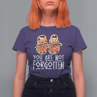 Orange Shirt Day Memorial Moccasins T Shirt For Women You Are Not Forgotten Indigenous Remembrance for Stolen Children - Wonder Print Shop