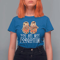 Orange Shirt Day Memorial Moccasins T Shirt For Women You Are Not Forgotten Indigenous Remembrance for Stolen Children - Wonder Print Shop