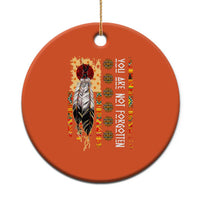 Orange Shirt Day Feather Flag Christmas Ceramic Ornament You Are Not Forgotten Indigenous Tribute - Wonder Print Shop