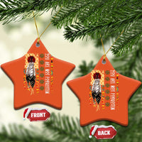 Orange Shirt Day Feather Flag Christmas Ceramic Ornament You Are Not Forgotten Indigenous Tribute - Wonder Print Shop