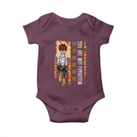 Orange Shirt Day Feather Flag Baby Onesie You Are Not Forgotten Indigenous Tribute - Wonder Print Shop