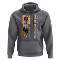 Orange Shirt Day Feather Flag Hoodie You Are Not Forgotten Indigenous Tribute - Wonder Print Shop