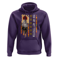 Orange Shirt Day Feather Flag Hoodie You Are Not Forgotten Indigenous Tribute - Wonder Print Shop