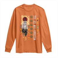 Orange Shirt Day Feather Flag Long Sleeve Shirt You Are Not Forgotten Indigenous Tribute - Wonder Print Shop