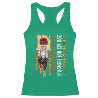 Orange Shirt Day Feather Flag Racerback Tank Top You Are Not Forgotten Indigenous Tribute - Wonder Print Shop