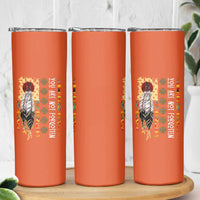 Orange Shirt Day Feather Flag Skinny Tumbler You Are Not Forgotten Indigenous Tribute - Wonder Print Shop