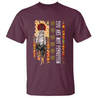 Orange Shirt Day Feather Flag T Shirt You Are Not Forgotten Indigenous Tribute - Wonder Print Shop