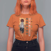 Orange Shirt Day Feather Flag T Shirt For Women You Are Not Forgotten Indigenous Tribute - Wonder Print Shop