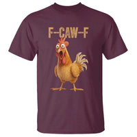 Funny F Caw F Chicken Meme Graphic T Shirt Hilarious Cartoon Poultry Humor - Wonder Print Shop