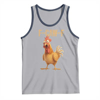 Funny F Caw F Chicken Meme Graphic Tank Top Hilarious Cartoon Poultry Humor - Wonder Print Shop