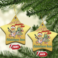 Groovy Christmas Christmas Ornament Rockin' Around The Xmas Tree Groovy Gingerbread Man - Wonder Print Shop