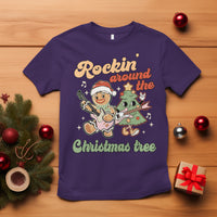 Groovy Christmas T Shirt Rockin' Around The Xmas Tree Groovy Gingerbread Man - Wonder Print Shop