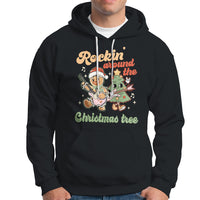 Groovy Christmas Hoodie Rockin' Around The Xmas Tree Groovy Gingerbread Man - Wonder Print Shop