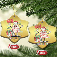 Oh Christmas Tree Retro Groovy Christmas Ornament - Wonder Print Shop