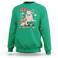 Oh Christmas Tree Retro Groovy Sweatshirt - Wonder Print Shop