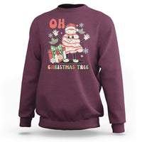Oh Christmas Tree Retro Groovy Sweatshirt - Wonder Print Shop