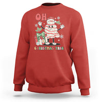 Oh Christmas Tree Retro Groovy Sweatshirt - Wonder Print Shop