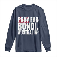 Pray for Bondi Australia Long Sleeve Shirt Memorial Unity and Support Tribute - Wonder Print Shop
