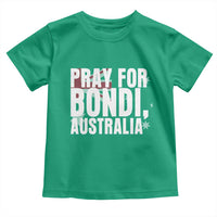 Pray for Bondi Australia Toddler T Shirt Memorial Unity and Support Tribute - Wonder Print Shop