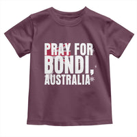 Pray for Bondi Australia Toddler T Shirt Memorial Unity and Support Tribute - Wonder Print Shop