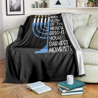 Jewish Faith and Pray Throw Blanket May The Glow Of The Menorah Brighten Your Darkest Moments - Wonder Print Shop