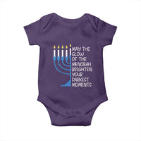 Jewish Faith and Pray Baby Onesie May The Glow Of The Menorah Brighten Your Darkest Moments - Wonder Print Shop