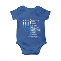 Jewish Faith and Pray Baby Onesie May The Glow Of The Menorah Brighten Your Darkest Moments - Wonder Print Shop