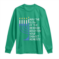 Jewish Faith and Pray Long Sleeve Shirt May The Glow Of The Menorah Brighten Your Darkest Moments - Wonder Print Shop