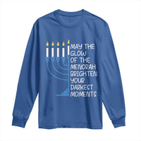 Jewish Faith and Pray Long Sleeve Shirt May The Glow Of The Menorah Brighten Your Darkest Moments - Wonder Print Shop