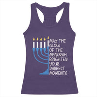 Jewish Faith and Pray Racerback Tank Top May The Glow Of The Menorah Brighten Your Darkest Moments - Wonder Print Shop