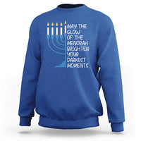 Jewish Faith and Pray Sweatshirt May The Glow Of The Menorah Brighten Your Darkest Moments - Wonder Print Shop
