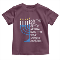 Jewish Faith and Pray Toddler T Shirt May The Glow Of The Menorah Brighten Your Darkest Moments - Wonder Print Shop