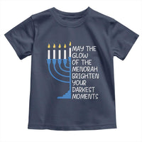 Jewish Faith and Pray Toddler T Shirt May The Glow Of The Menorah Brighten Your Darkest Moments - Wonder Print Shop